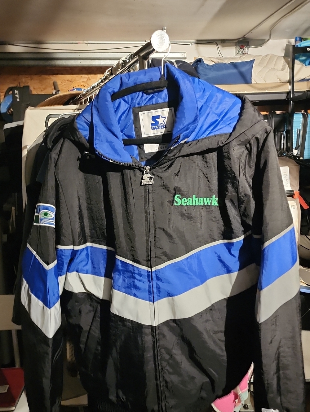 Men's Starter Seattle Seahawks Thursday Night Gridiron Vintage Logo Full Zip